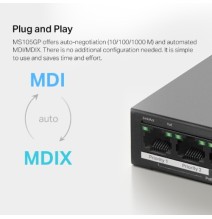 Mercusys MS105GP 5-Port Gigabit Desktop Šakotuvas su 4-Port PoE+